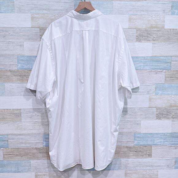 Ralph Lauren Feather Weight Twill Shirt White Cotton Preppy Mens 3XLT XXXL Tall - Picture 3 of 8